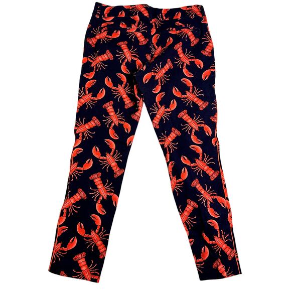 Old Navy Pixie Ankle Lobster Pants Women's 28 Navy Red Coastal Grandma - Picture 2 of 8